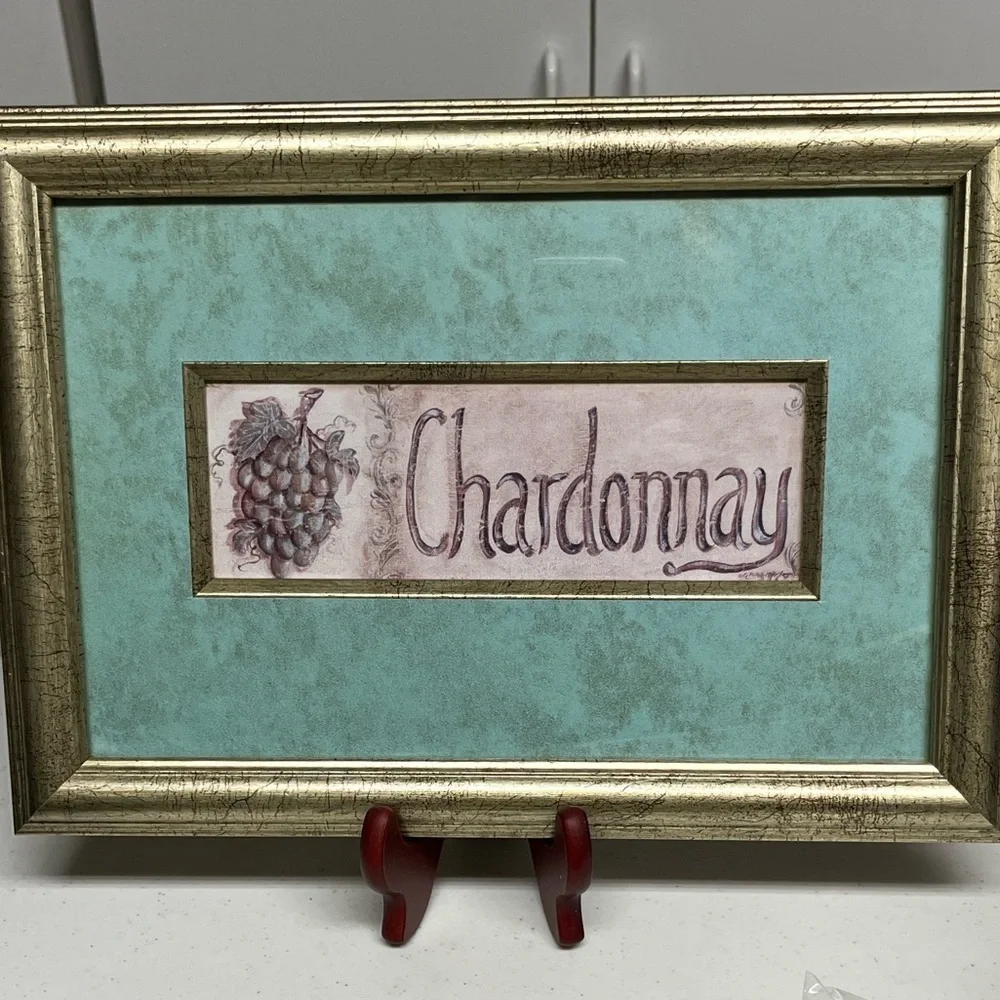Framed Wine Art Set - Cabernet and Chardonnay